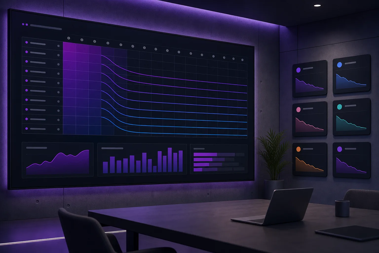 SaaS retention cohort analysis by signup month and customer segment.