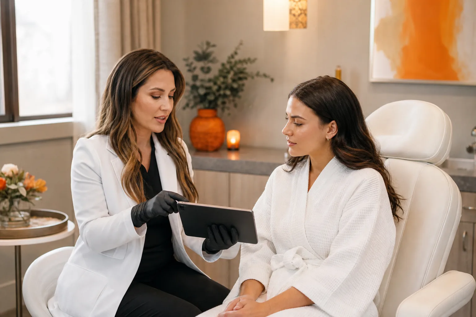 Edmond med spa services consultation for injectables laser skin resurfacing and wellness care.