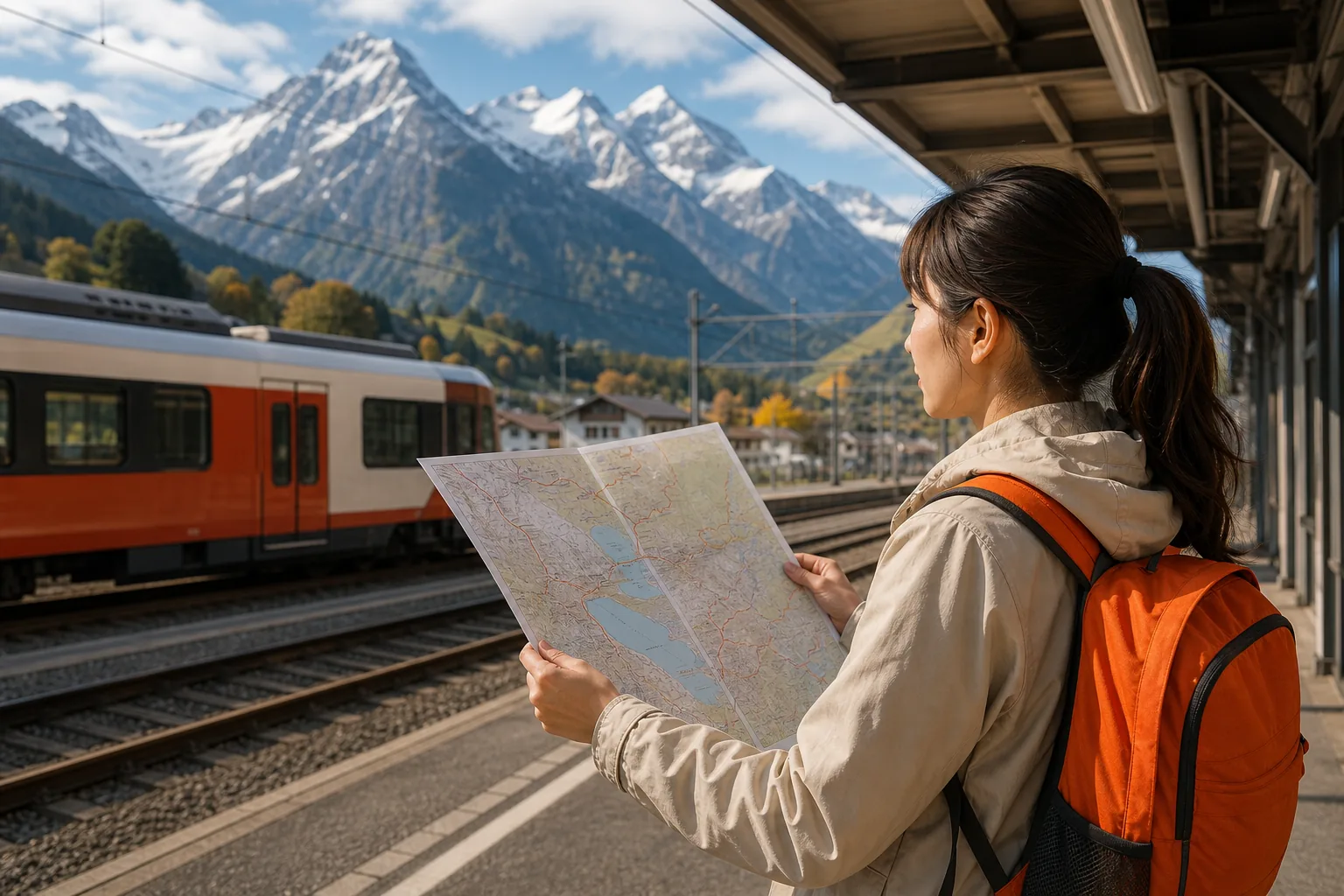 Solo female traveler comparing Switzerland and Japan for an orderly first trip