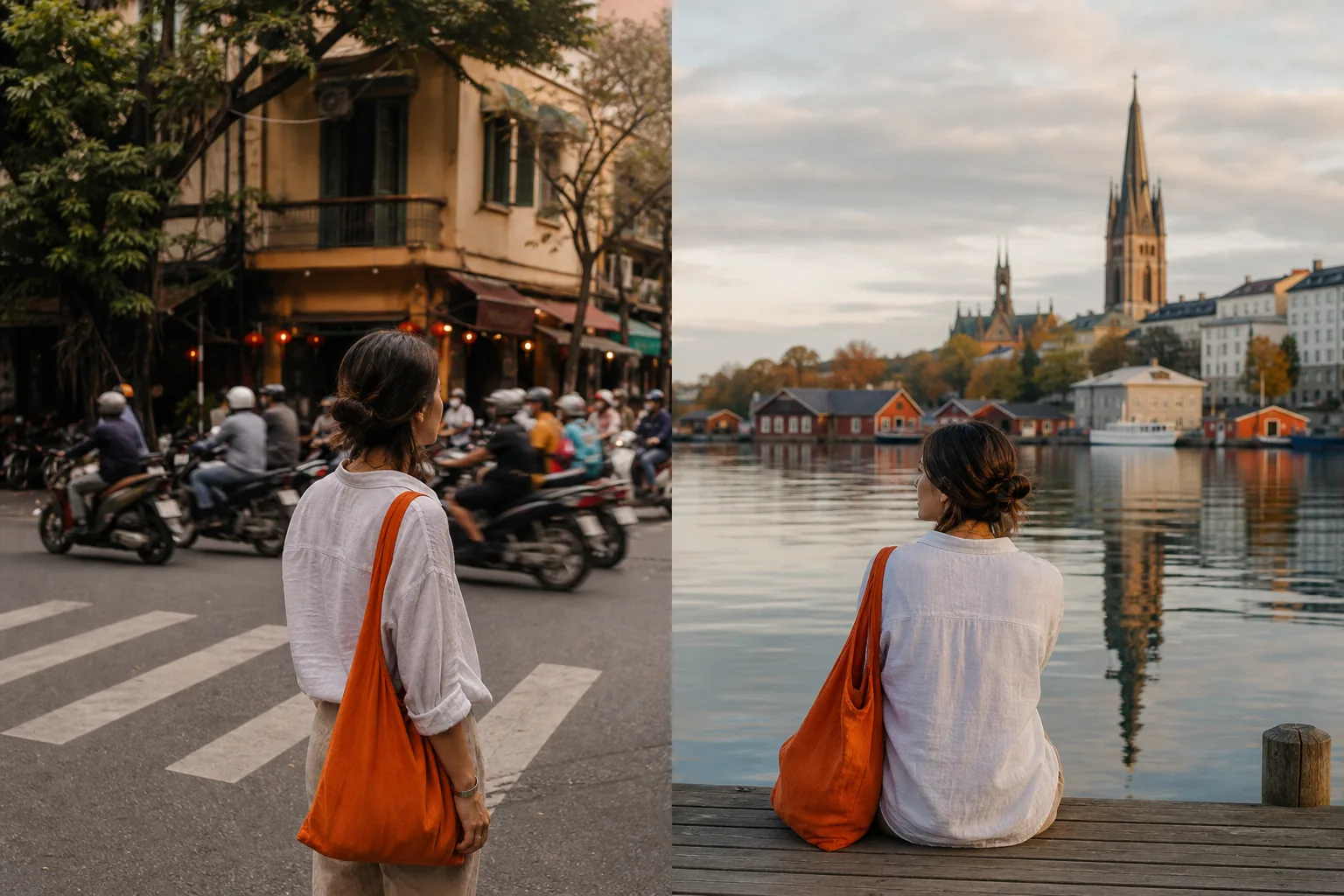 Solo female travel in Vietnam Norway and Sweden at different travel paces