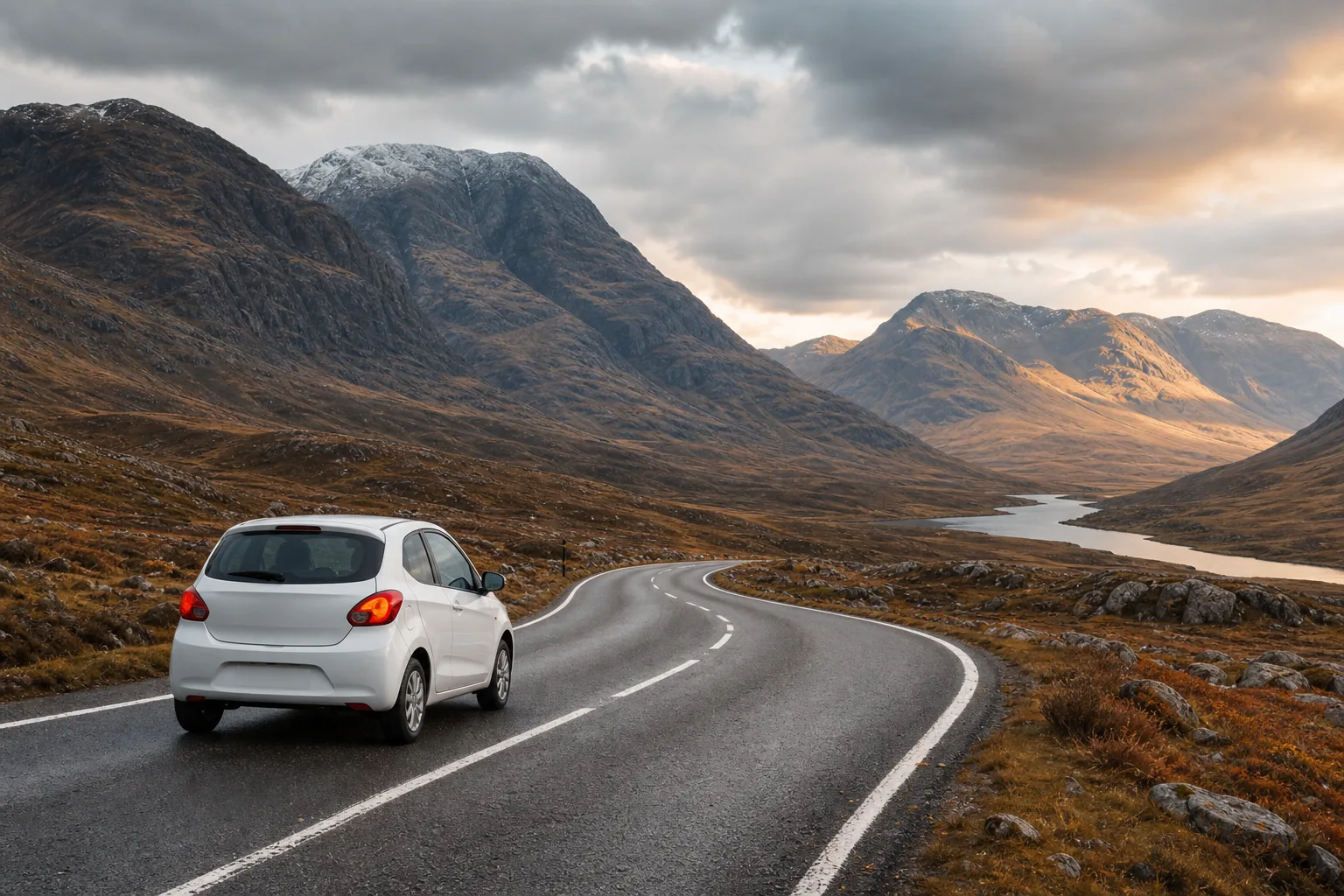 Scotland road trip route through the Highlands