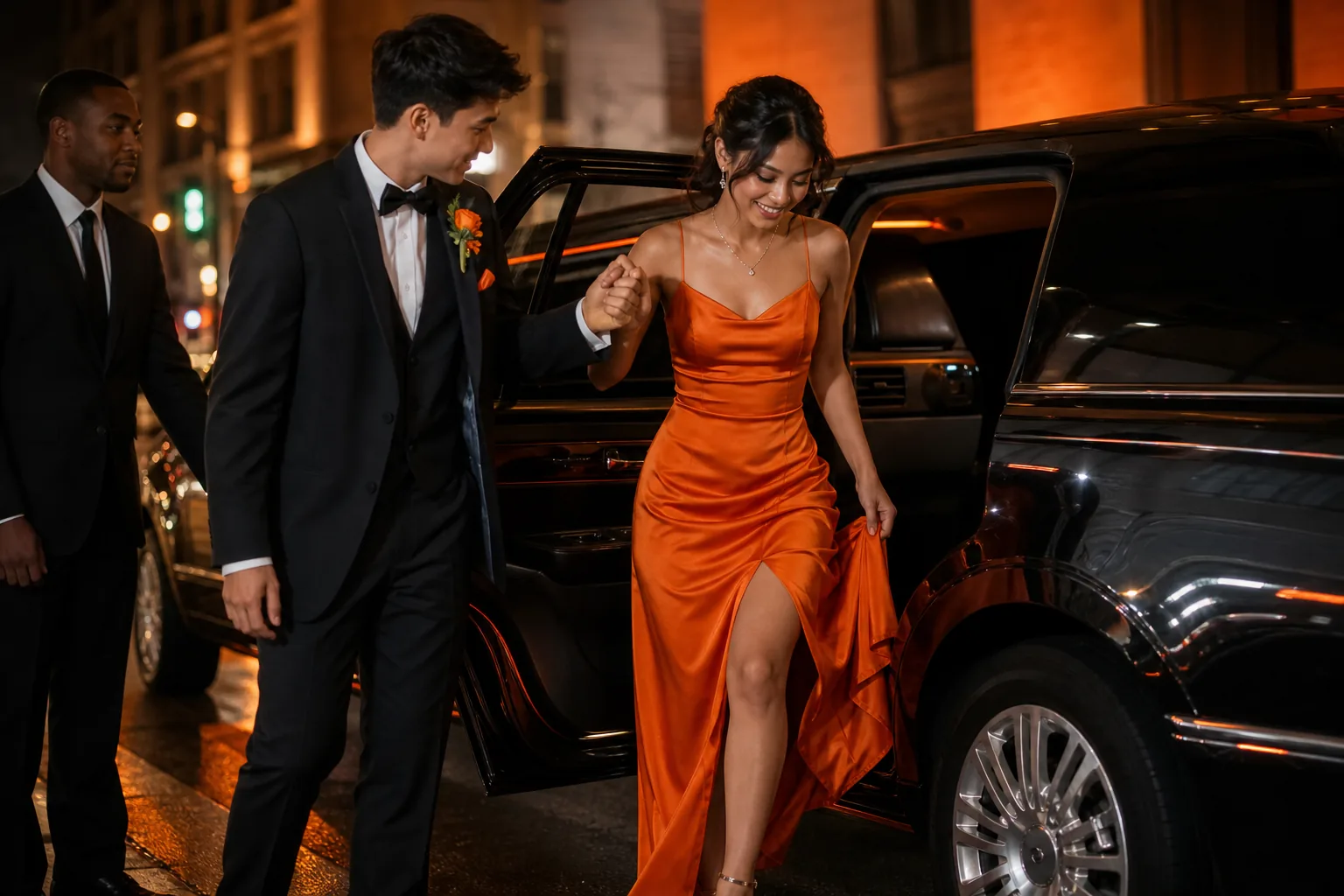 Formal outfits for a wedding prom or date limo ride