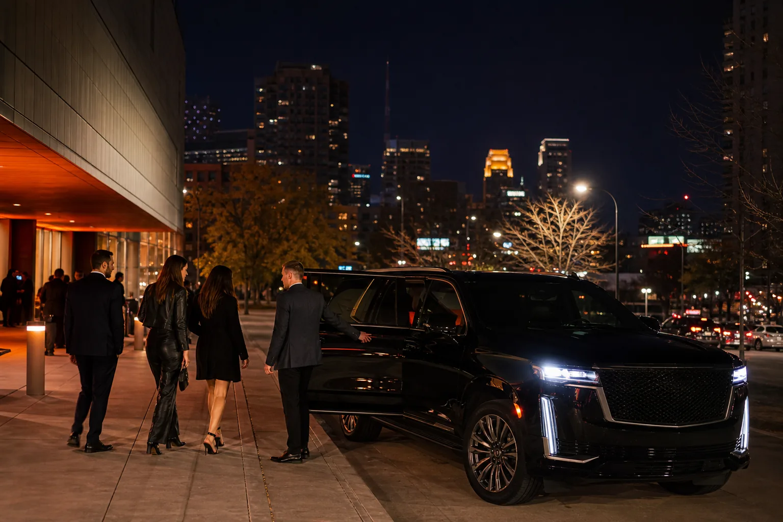 Luxury SUV for concert transportation Minneapolis guests