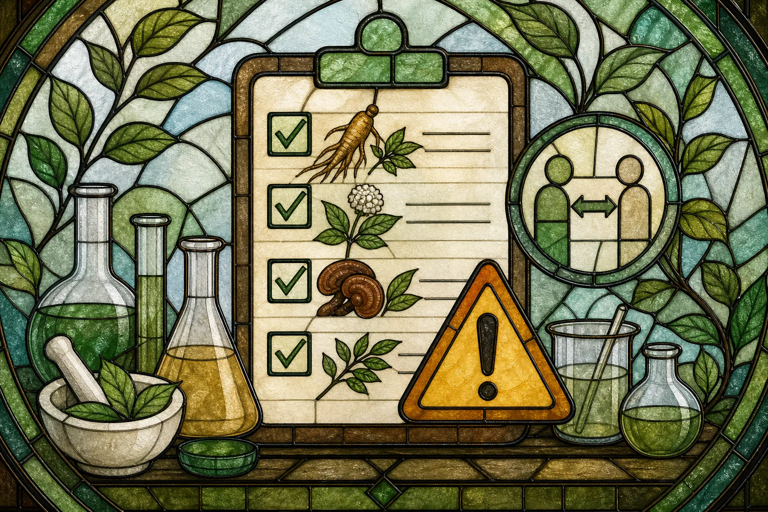 Safety and interaction check for adaptogen blends