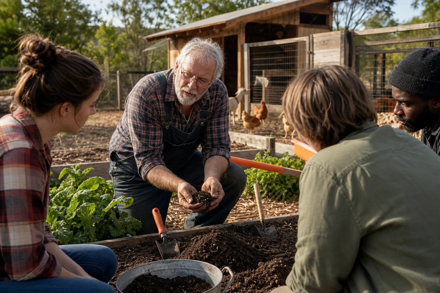 Hands-on homesteading class for gardening and farm skills