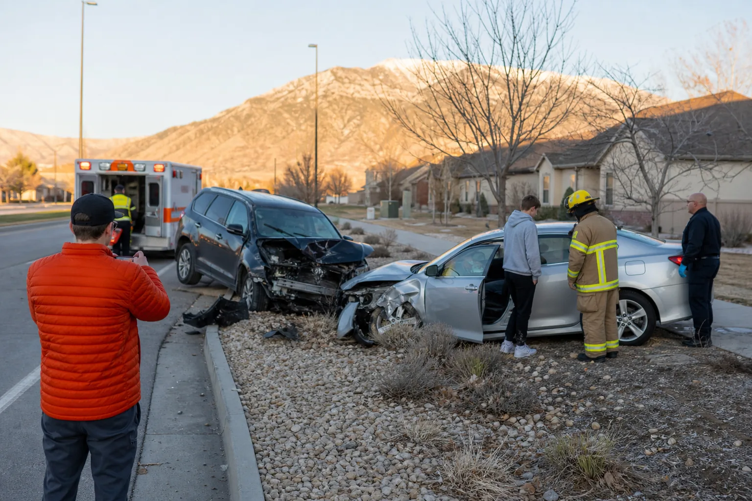 Layton Utah car accident scene documentation