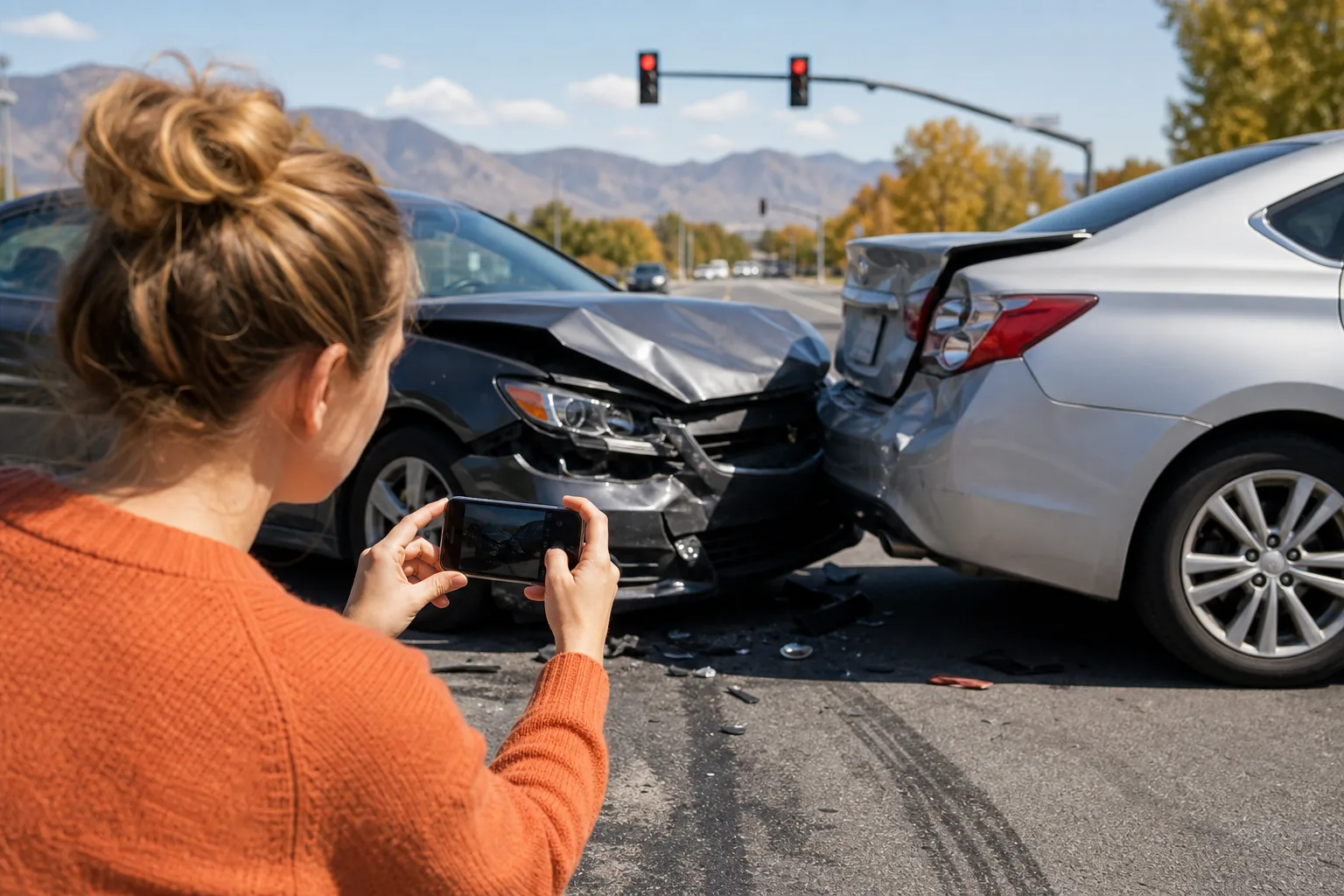 Utah car accident photos and crash timeline evidence