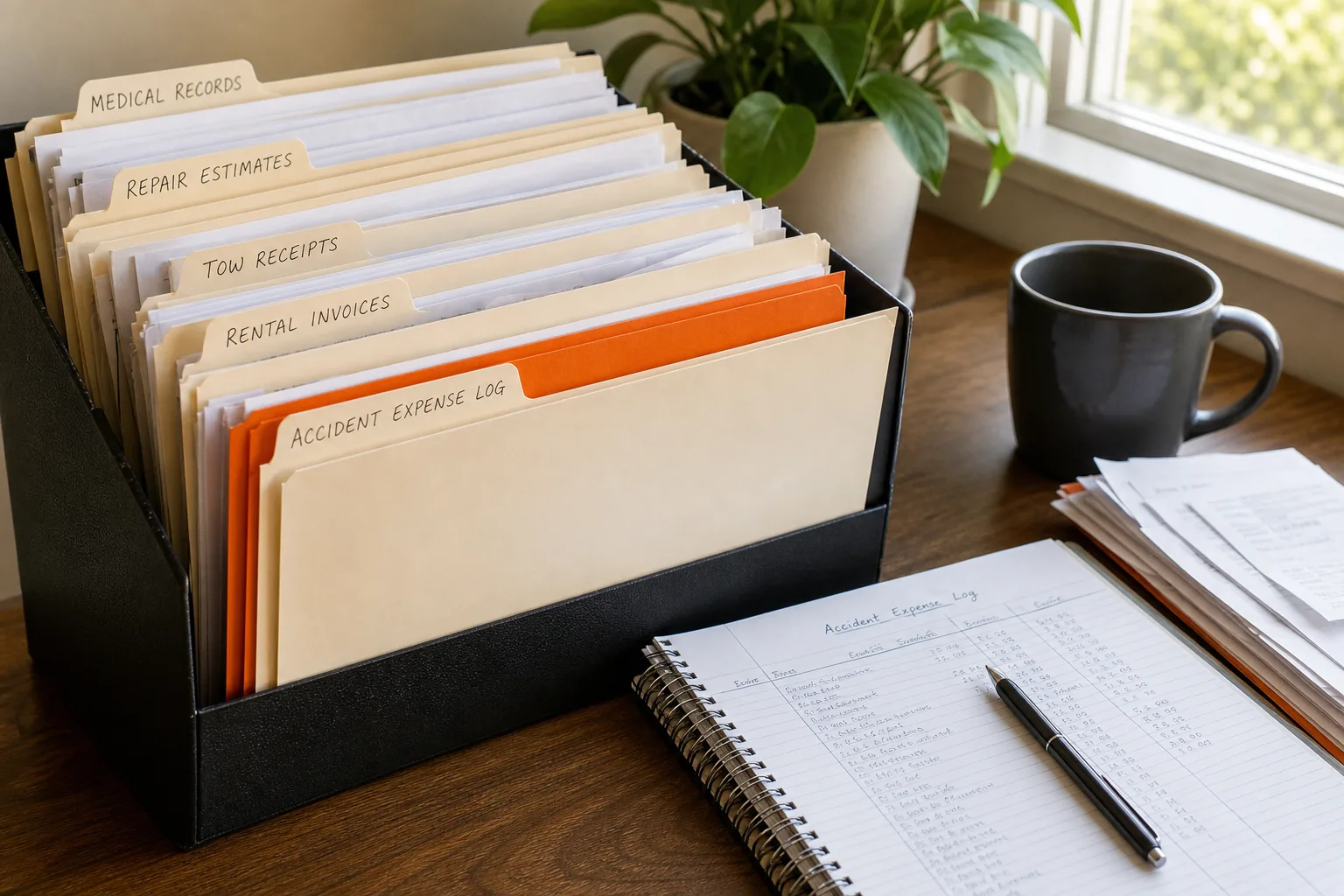 Organized Utah car accident medical and repair records