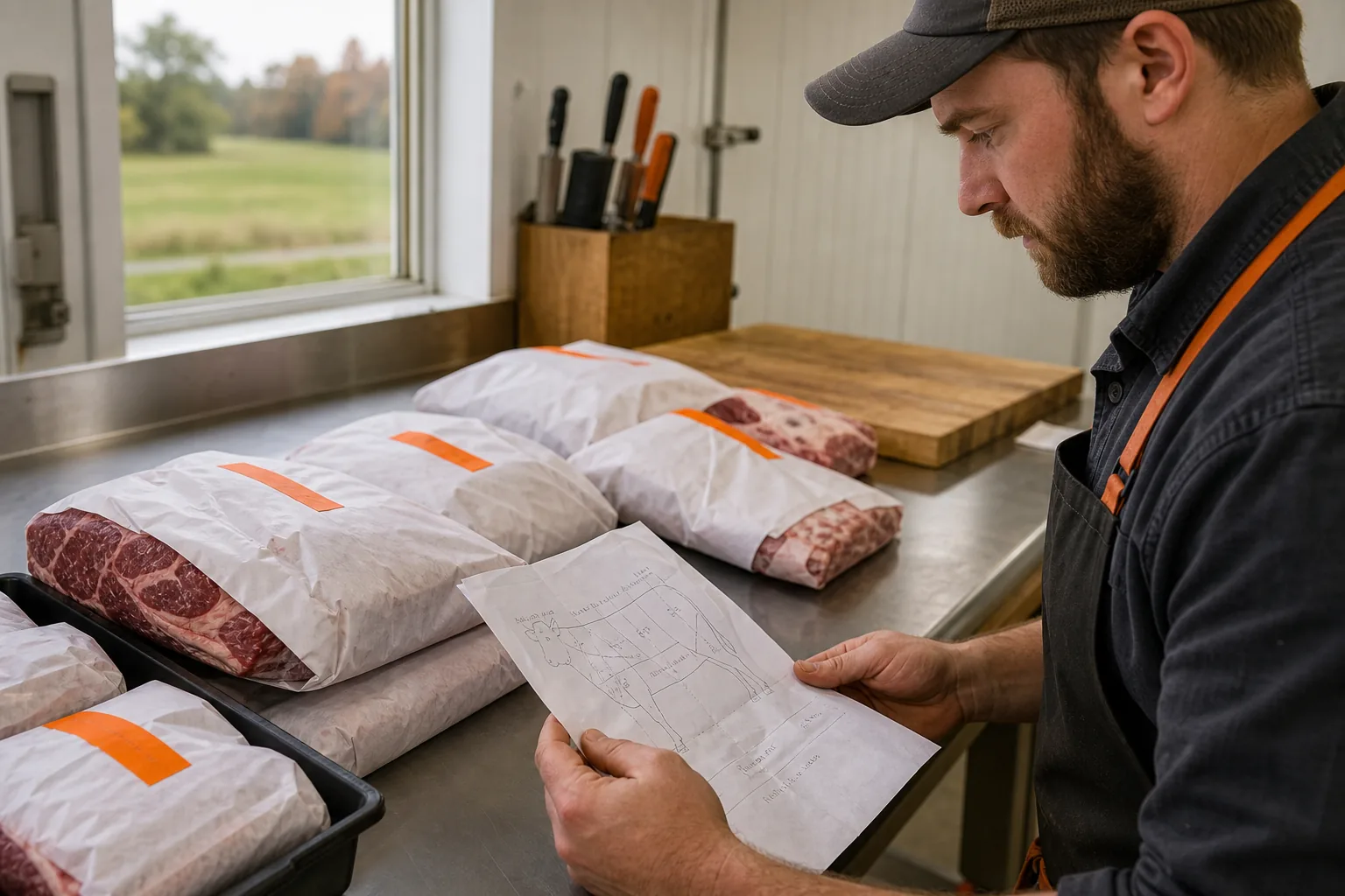 Beef cut sheet and packaging questions for a mobile cattle processor