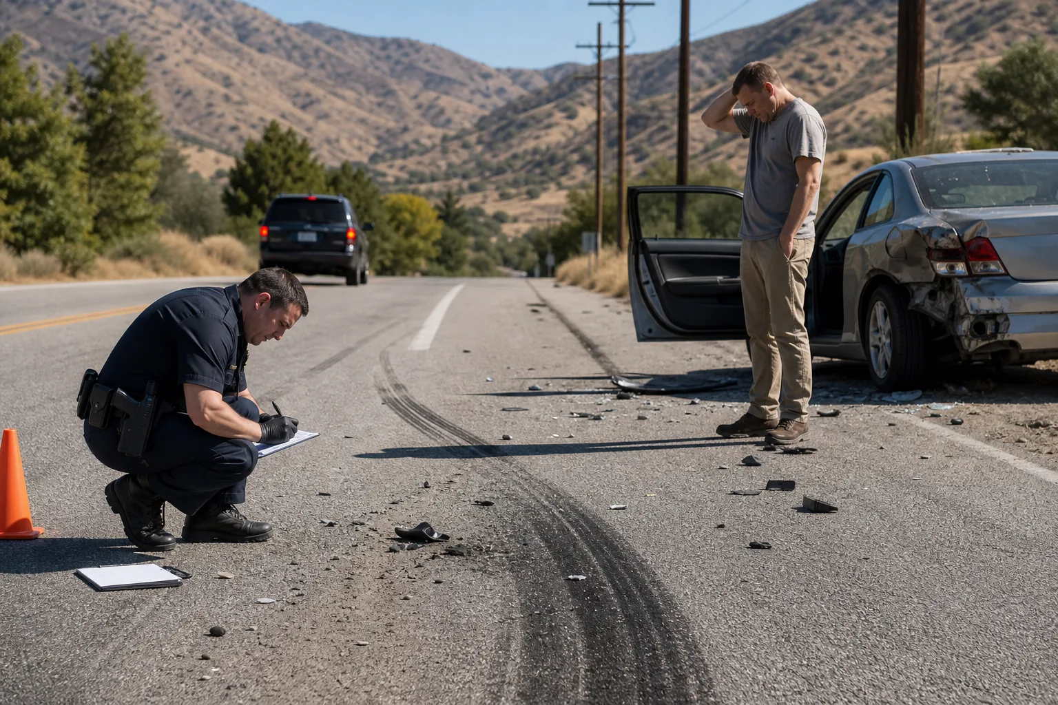 Utah hit-and-run crash scene evidence and police investigation