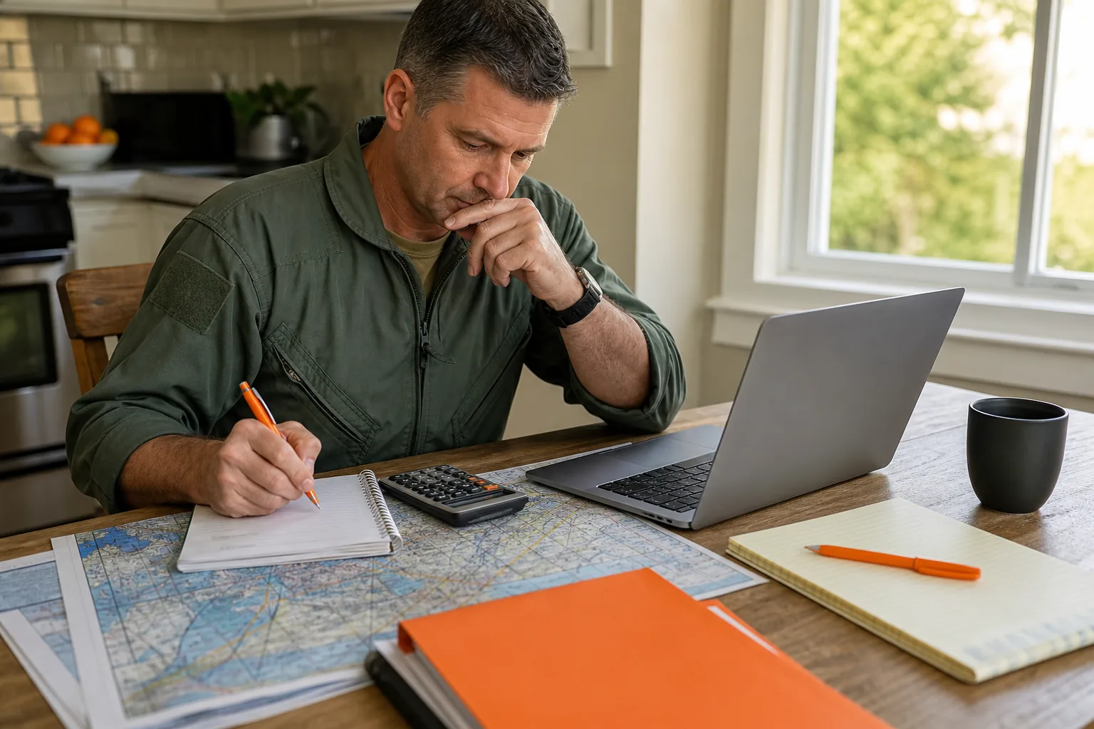 Veteran flight training budget planning with housing costs