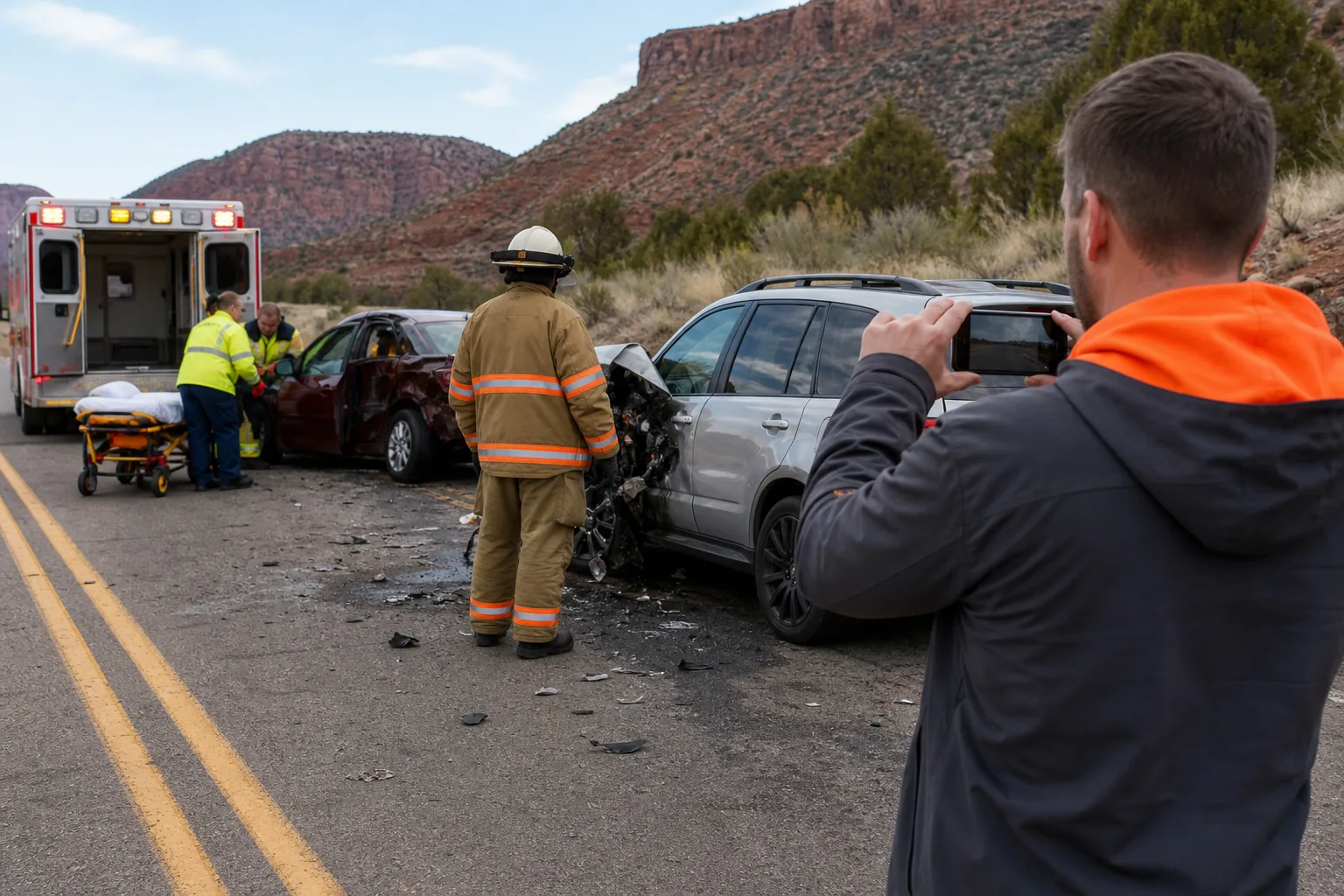 Utah car accident scene documentation for a personal injury claim