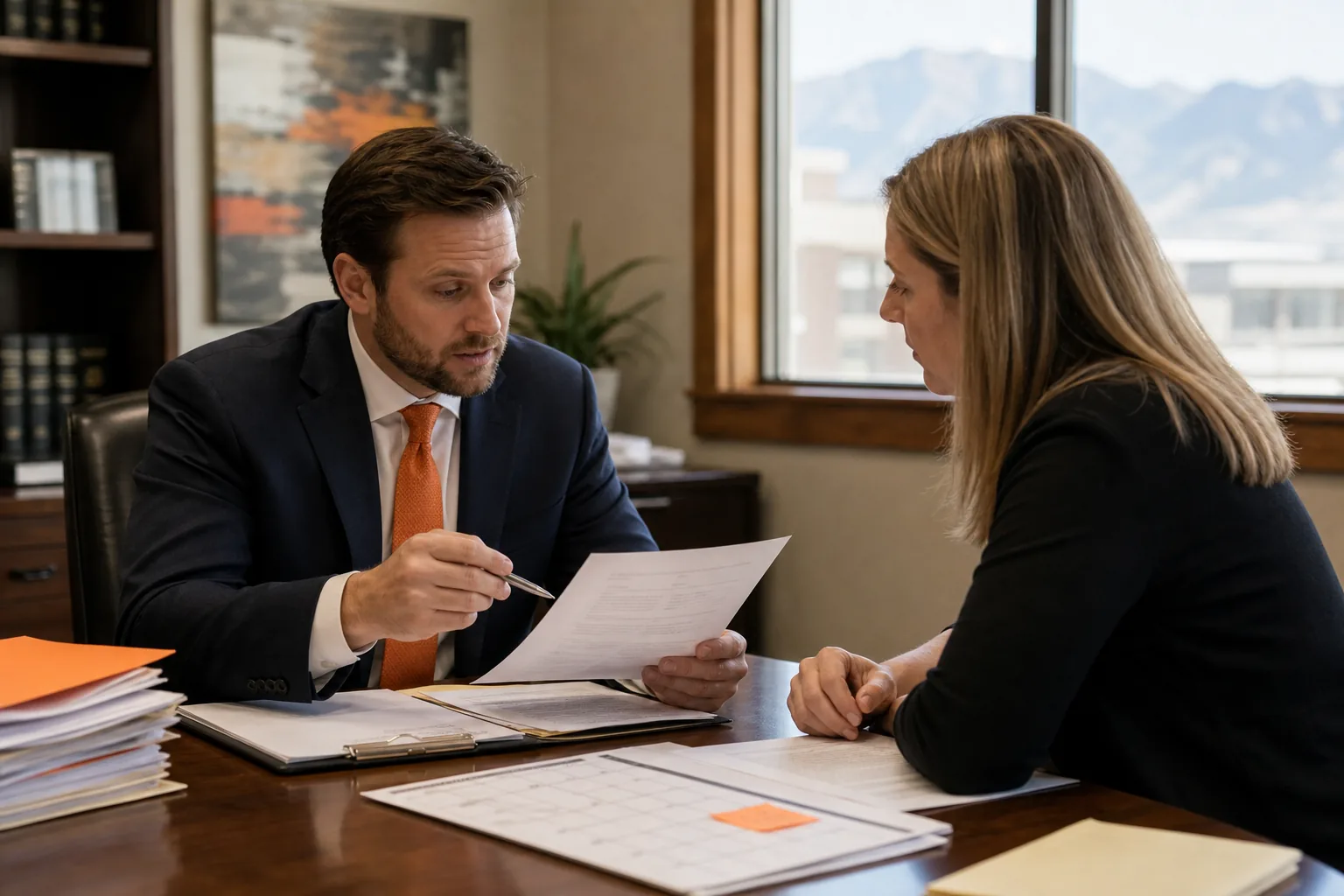 Utah personal injury attorney reviewing filing deadlines and case documents