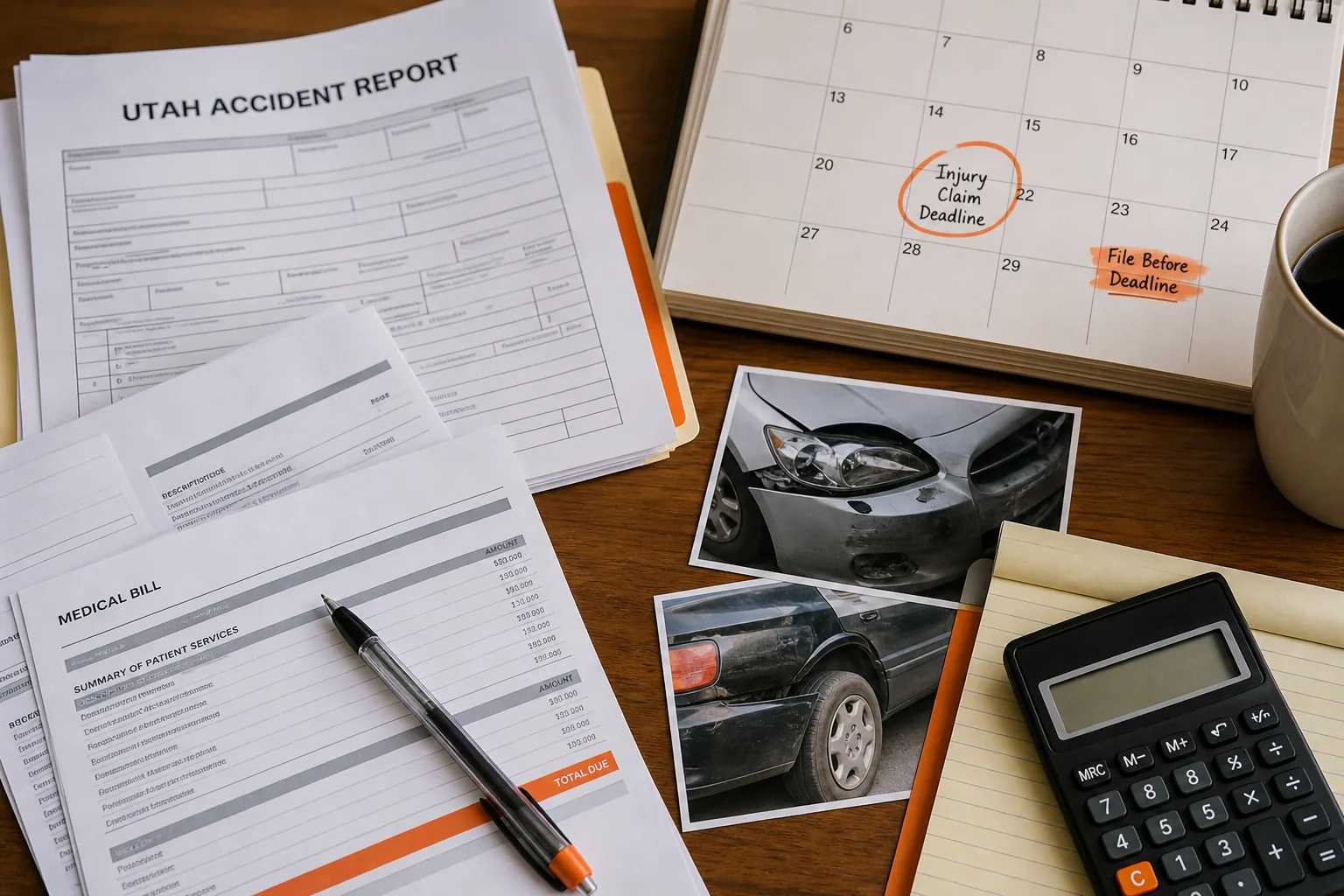 Utah personal injury claim documents and legal deadline review