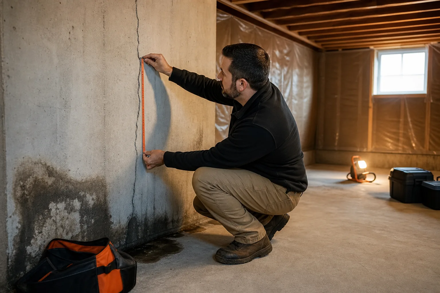 Utah basement foundation inspection for crack prevention before finishing