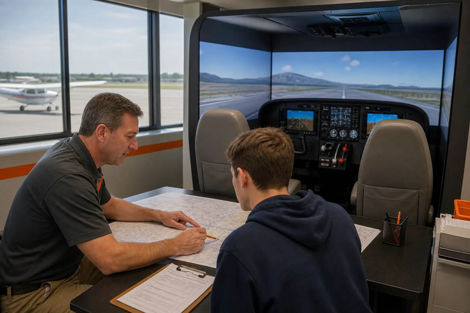 High-fidelity simulator supporting Cessna 172 flight training and pilot safety.