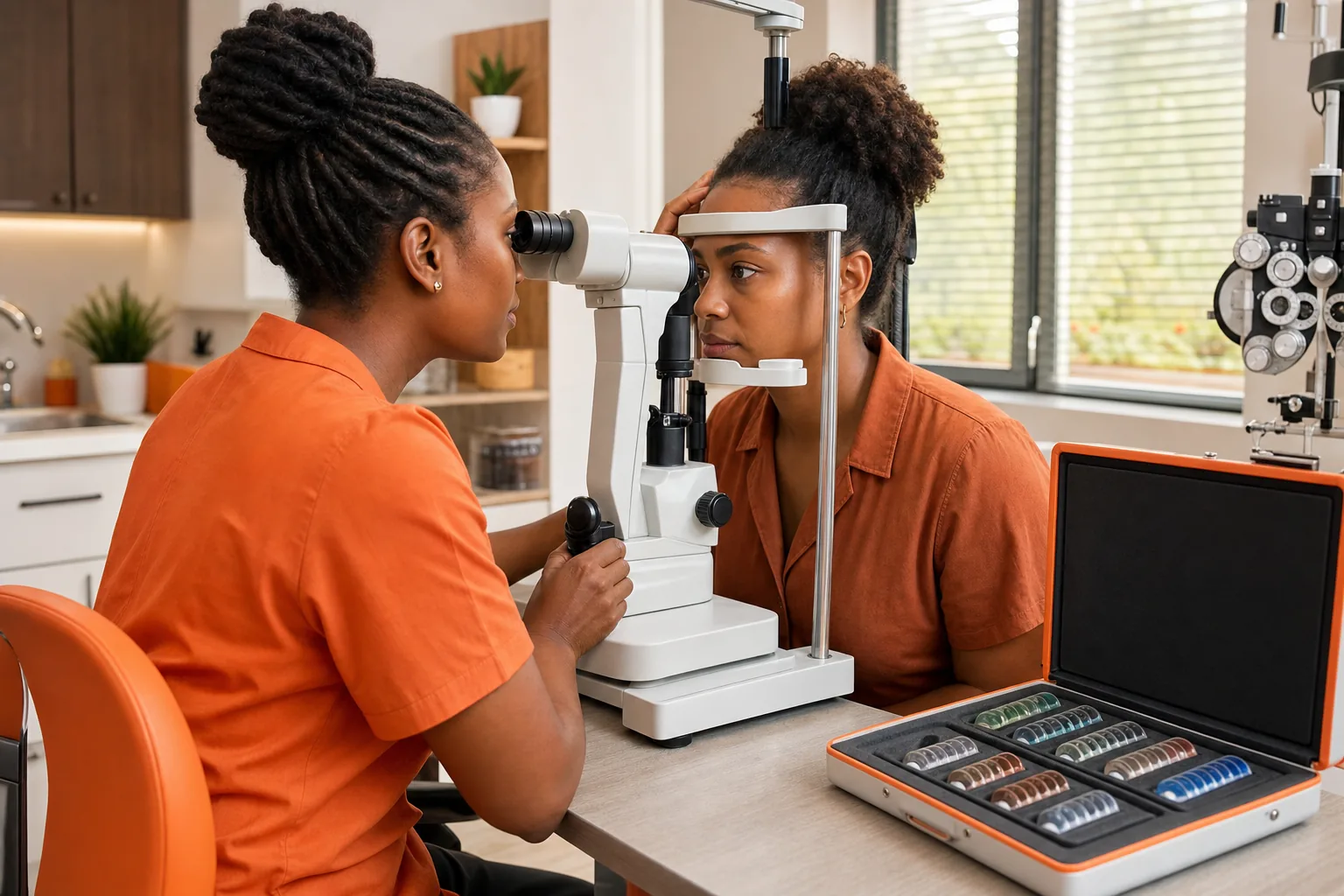 Eye examination and colored contact lens fitting in Trinidad and Tobago