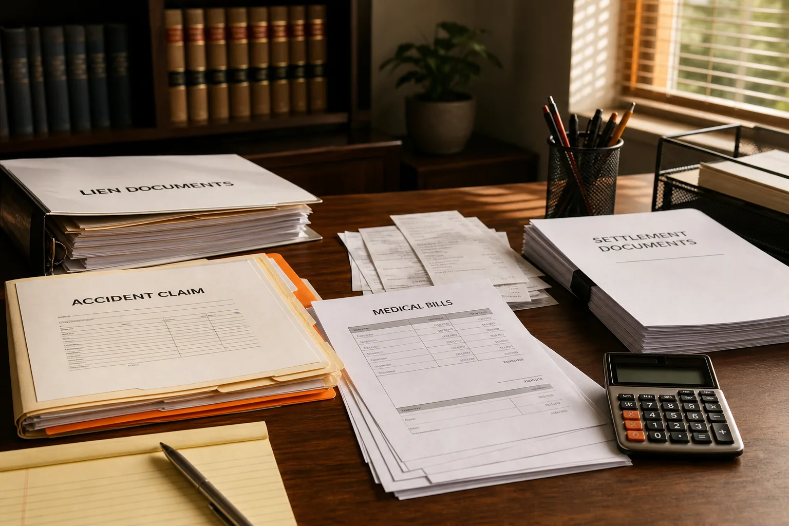 Utah personal injury lien documents and medical bills
