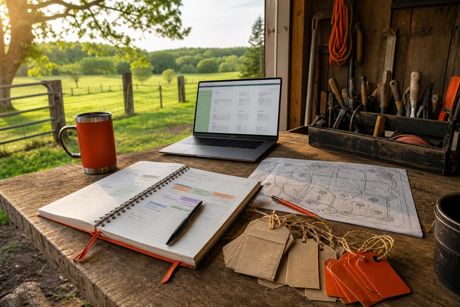 Homesteader saving trusted local farm service providers for seasonal planning
