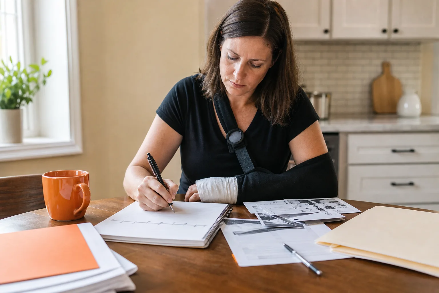 Accident timeline notes for a Utah personal injury lawyer consultation