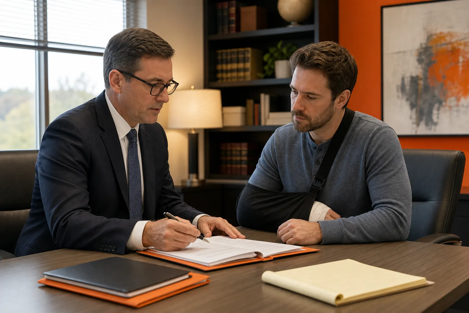 Utah injury lawyer consultation reviewing next steps with a client