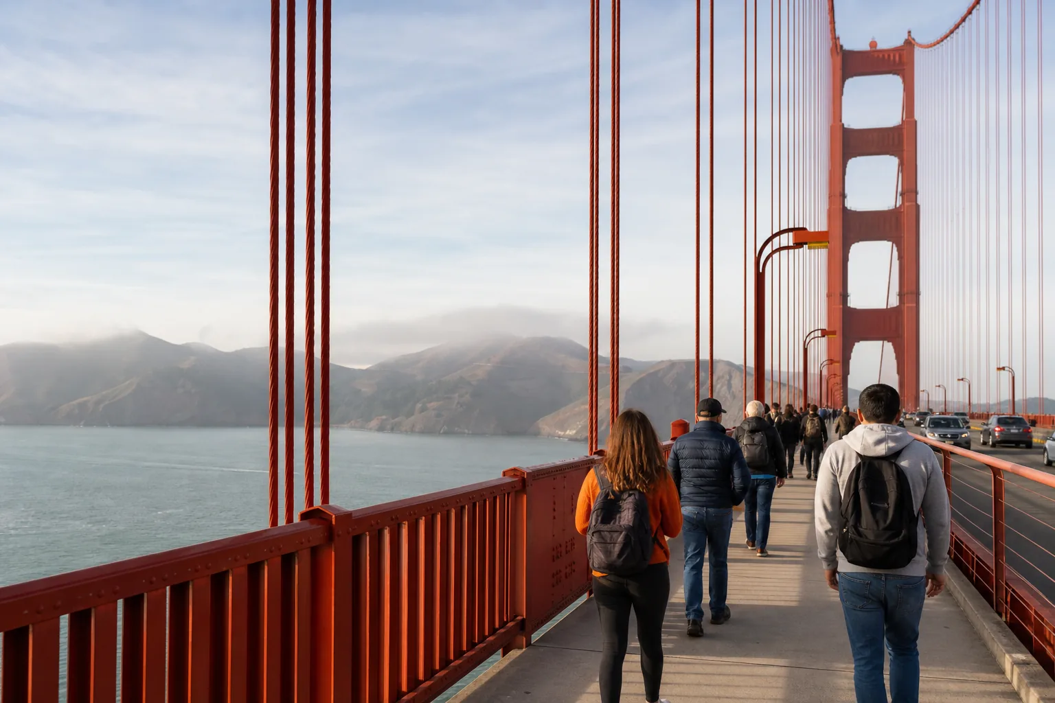 Golden Gate Bridge walk on day one of a San Francisco three-day itinerary