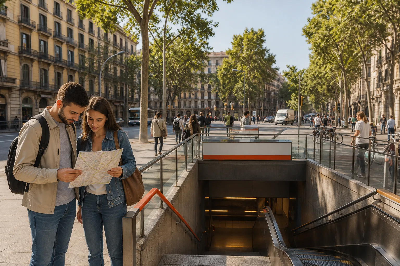 Barcelona metro access and neighborhood travel time for visitors.