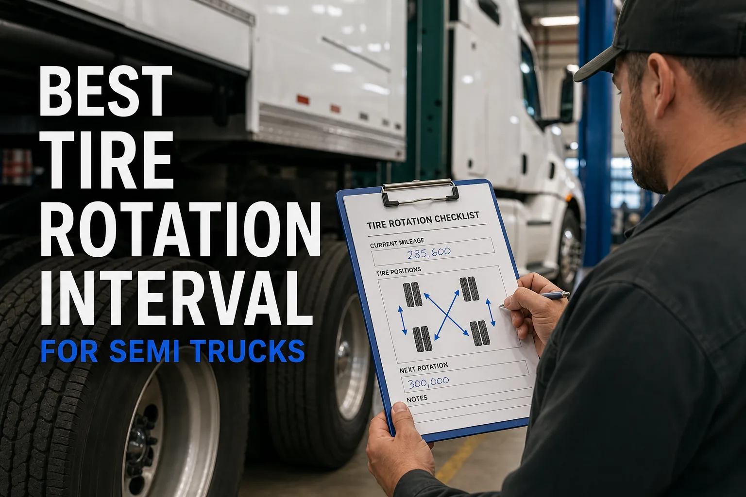 Semi truck tire rotation interval checklist