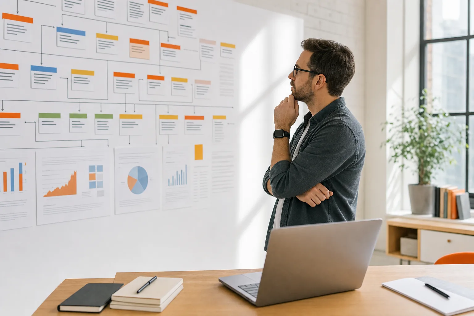 SEO strategist defining goals for a content gap analysis