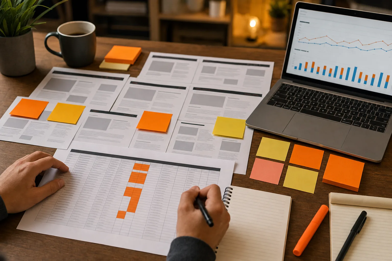 Auditing existing pages for content quality and coverage gaps