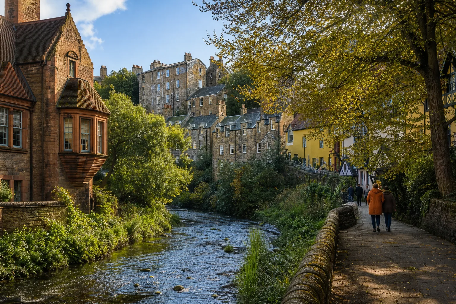Dean Village and Water of Leith walk in a three-day Edinburgh itinerary.