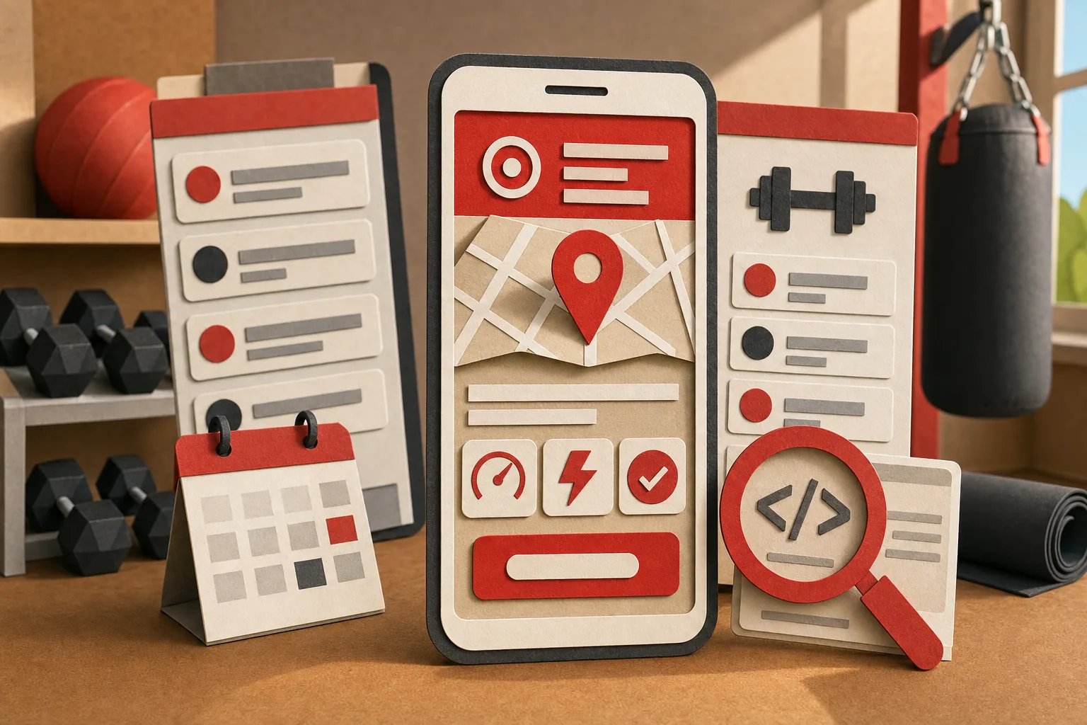 Papercraft technical SEO and mobile UX audit for a fitness studio website