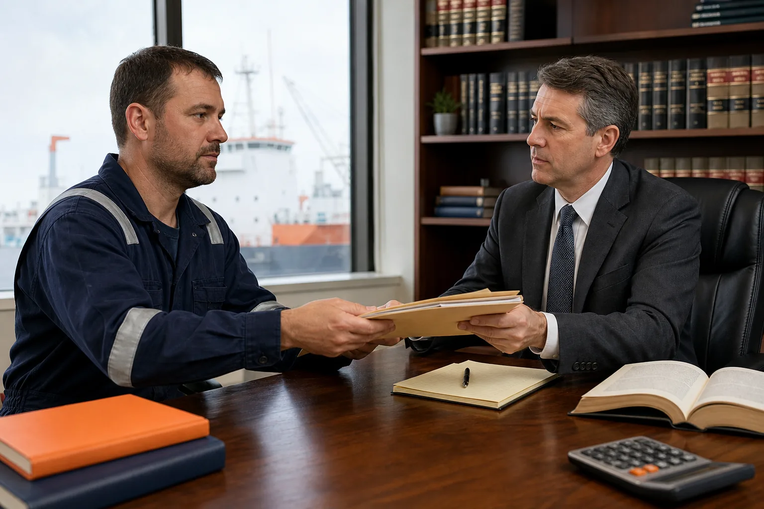 Reviewing a Jones Act lost wages estimate with legal counsel