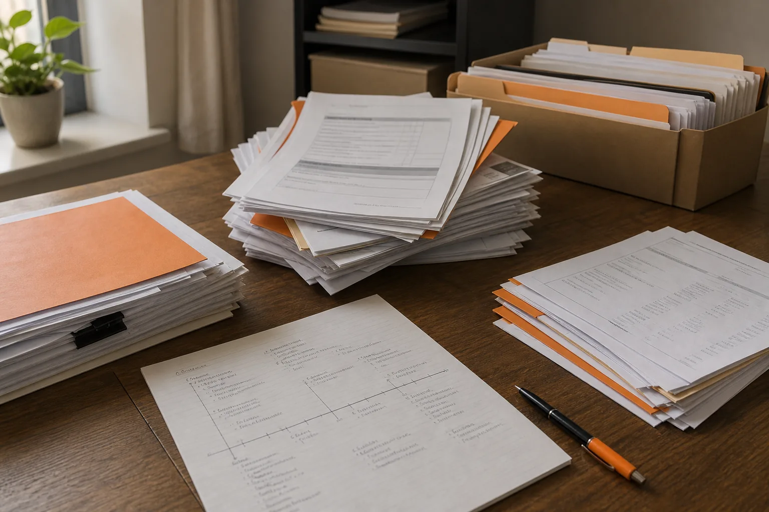 Utah medical malpractice evidence and medical records organized on a desk.
