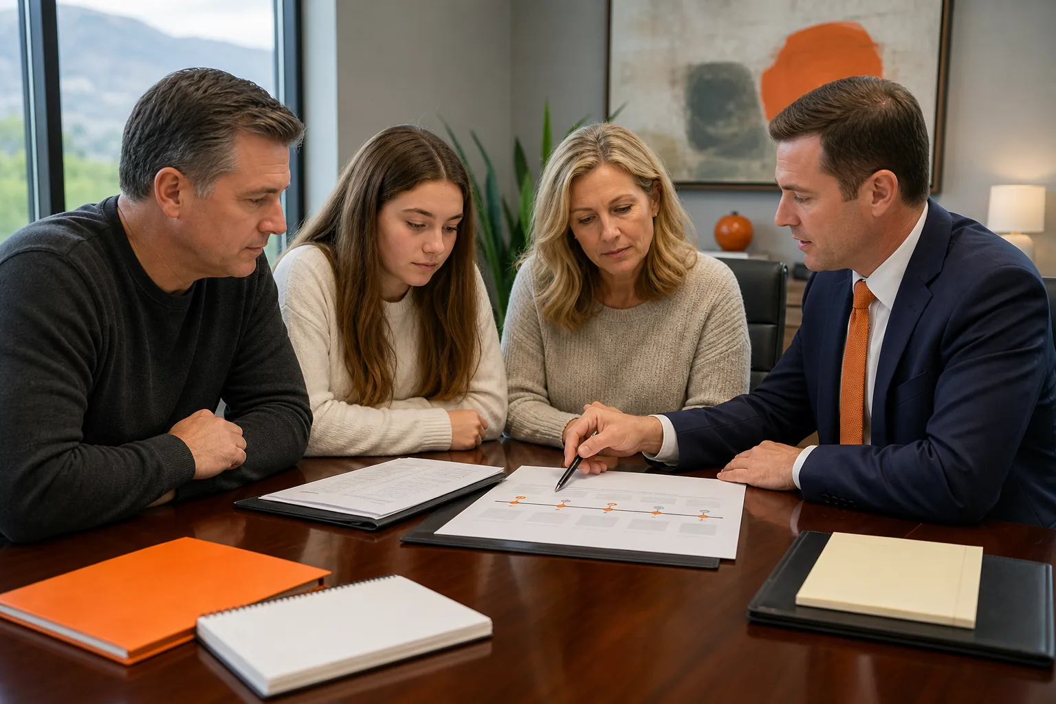 Utah medical malpractice settlement case review with family and attorney