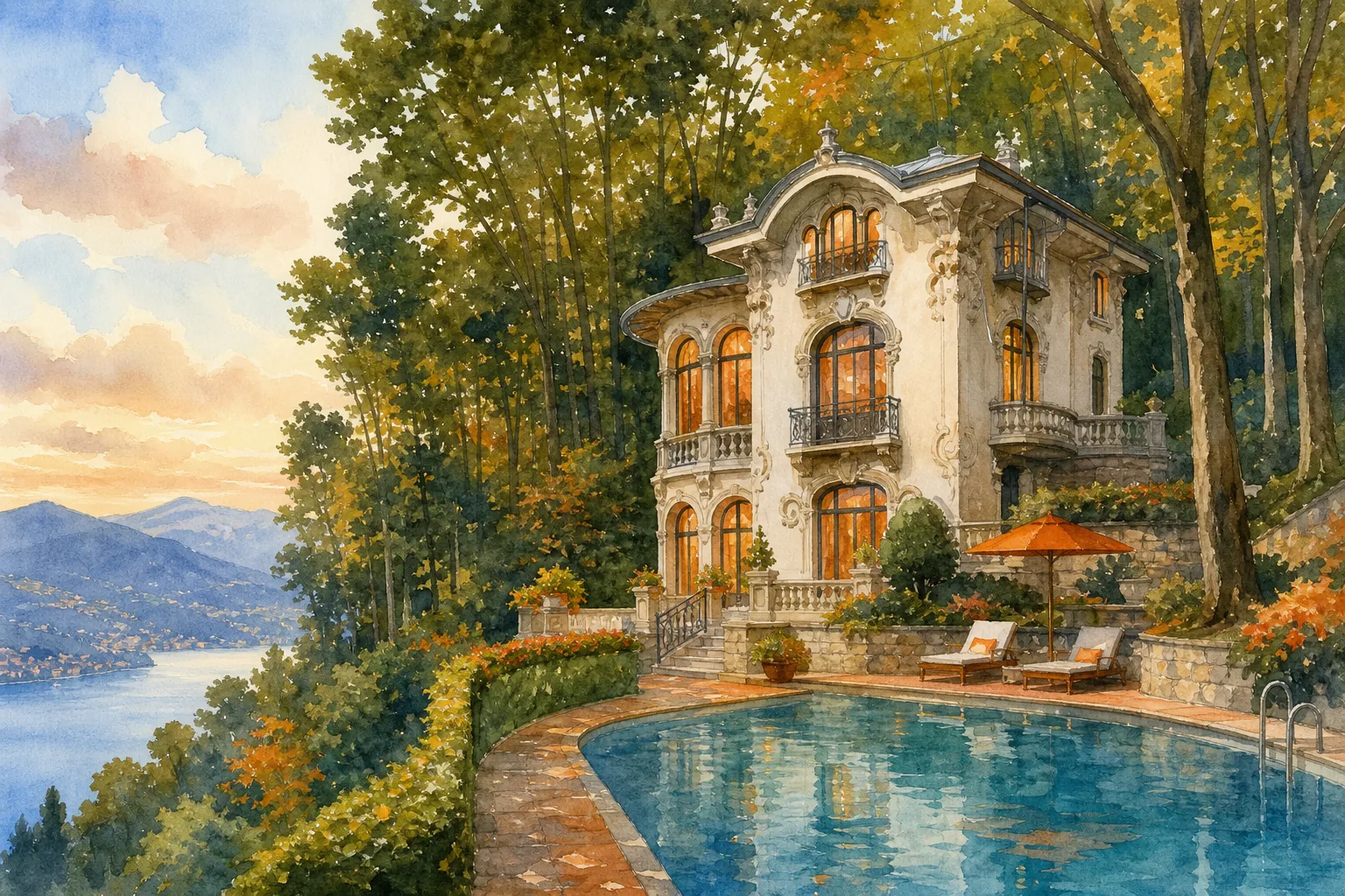 Elegant villa above Lake Como in Brunate