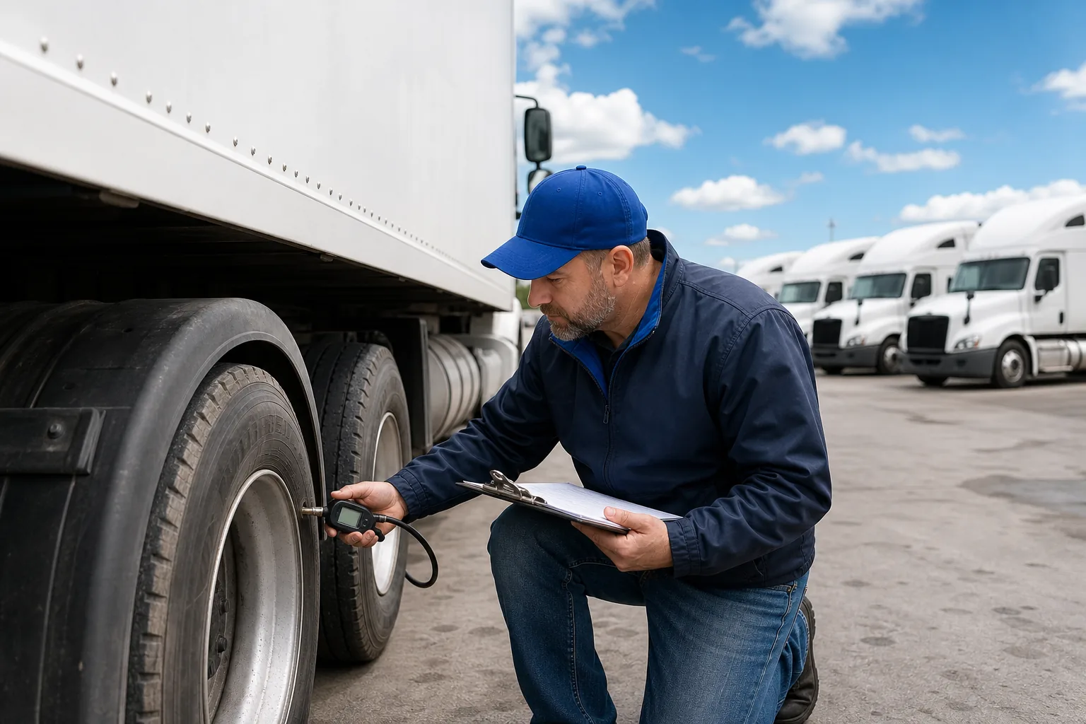 Fleet tire inspection routine
