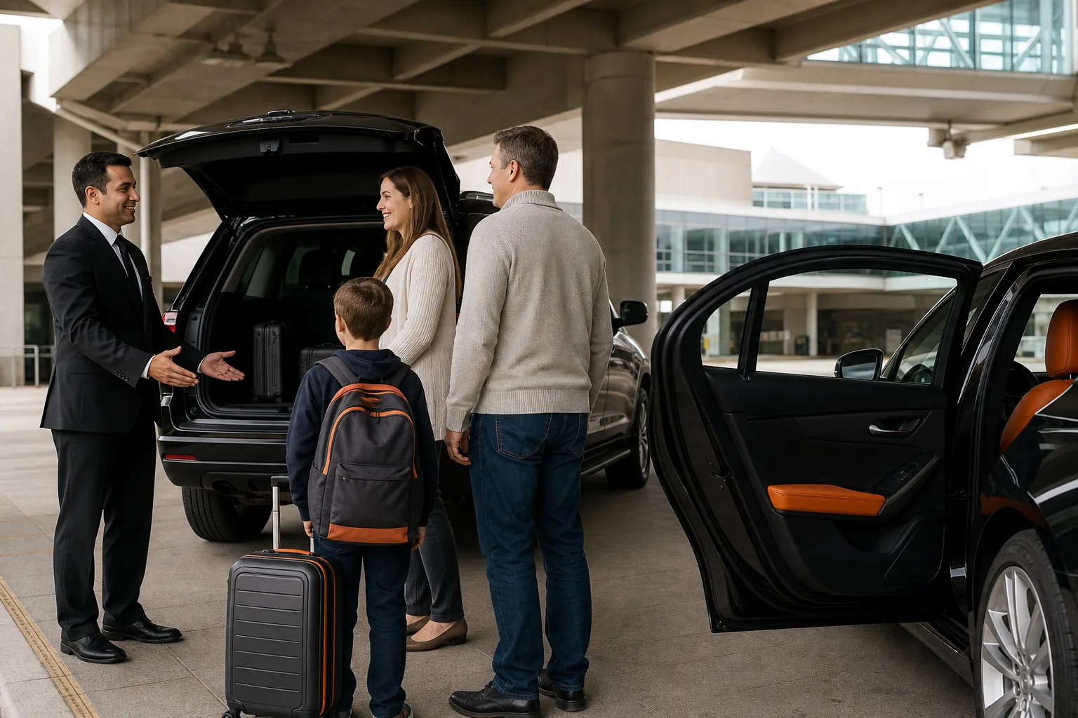 Professional chauffeur airport transfer at Minneapolis-Saint Paul International Airport
