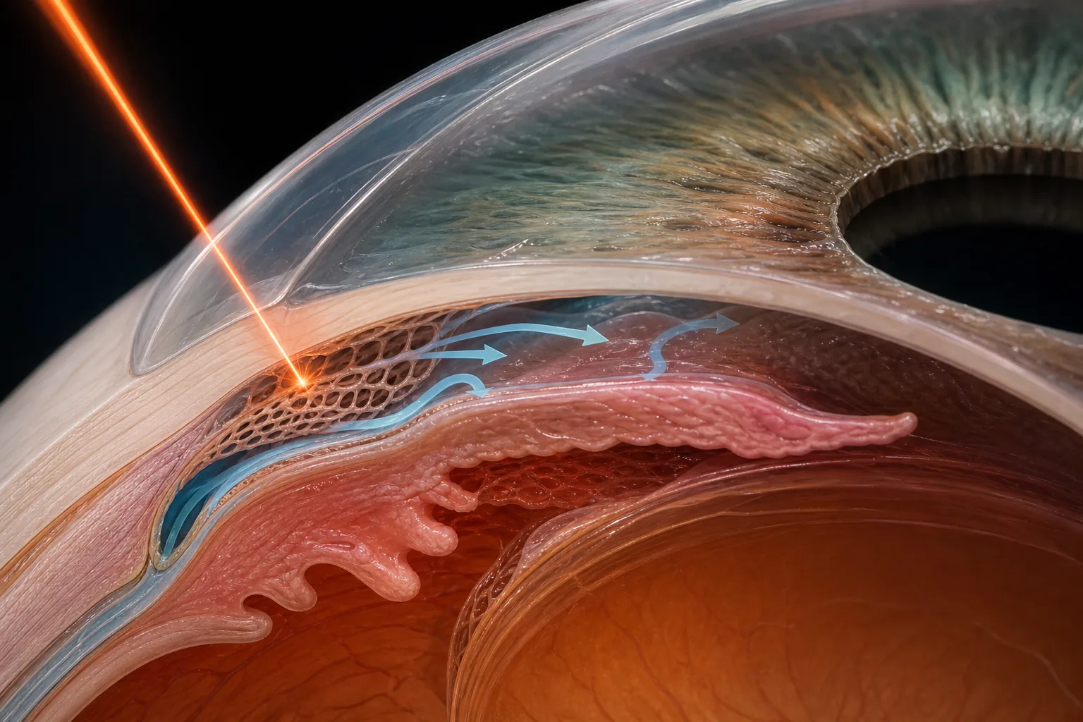 Selective laser trabeculoplasty eye anatomy