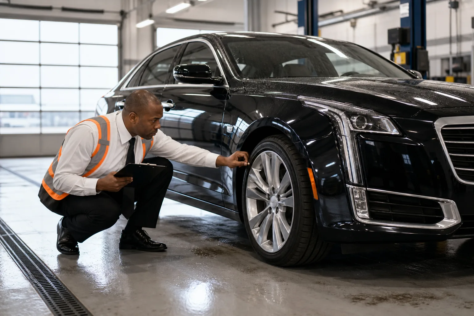 Daily luxury vehicle safety inspection for Minneapolis chauffeur fleet