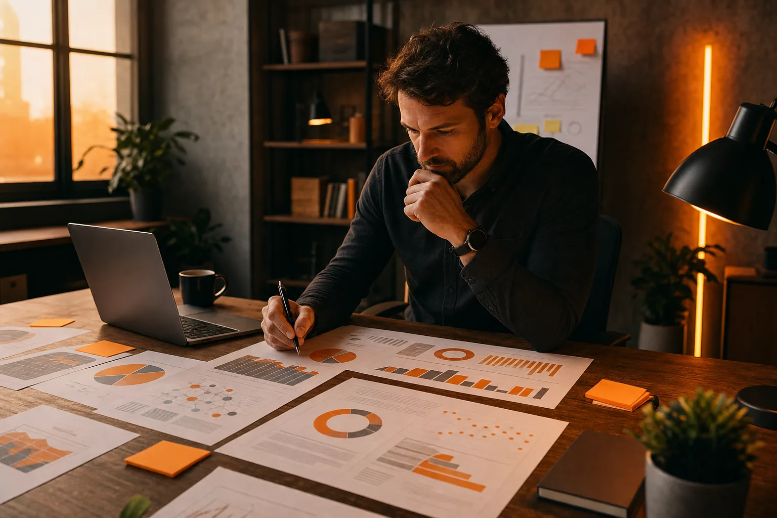 SaaS founder mapping customer value metrics and revenue goals.
