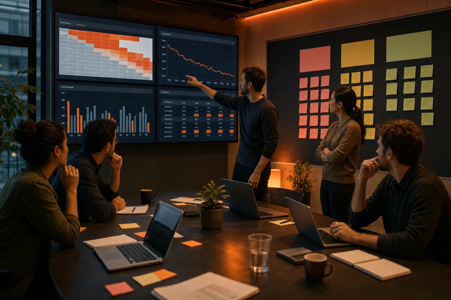 SaaS team diagnosing customer churn causes with cohort data