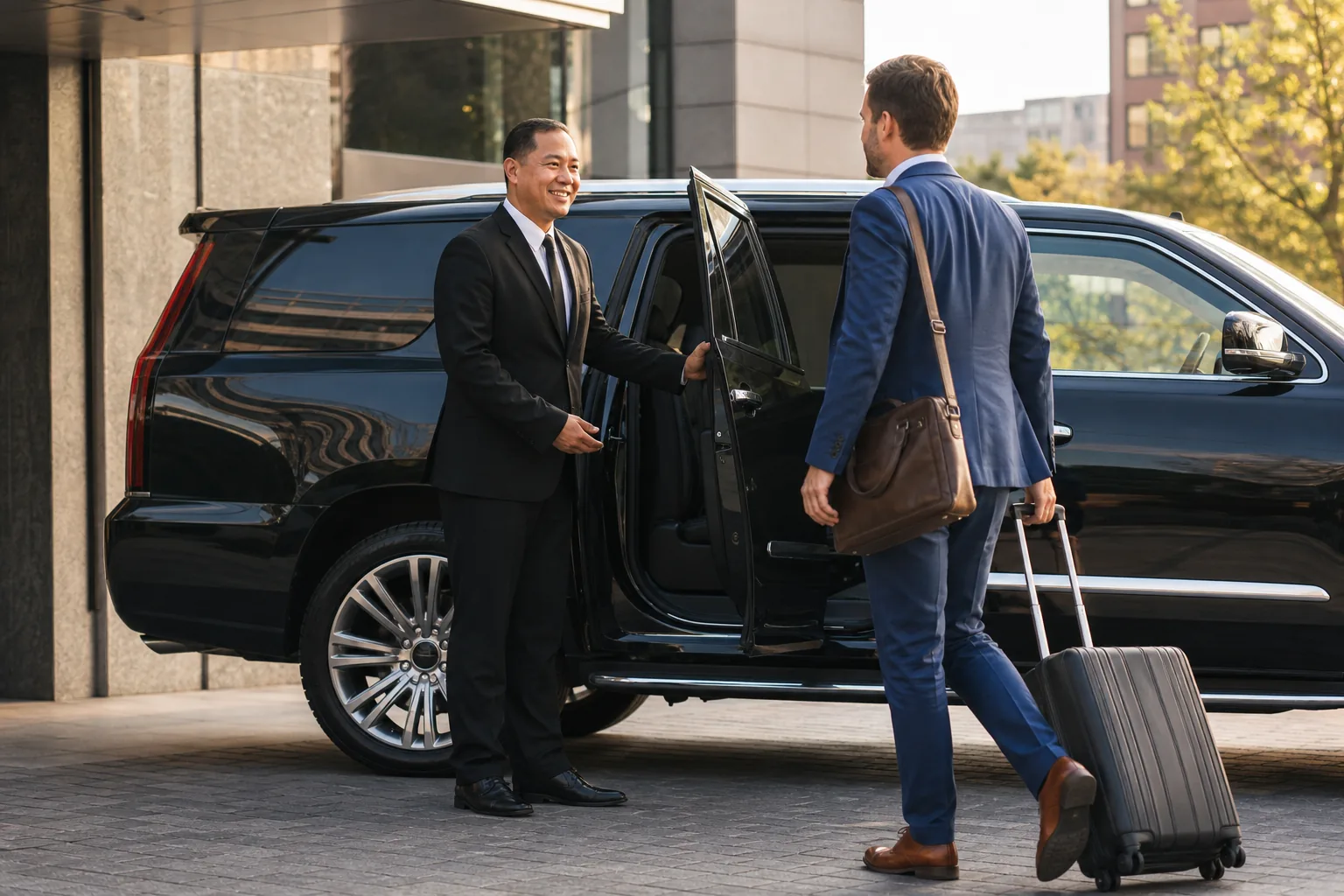 Confirming an hourly private driver pickup for corporate errands in Minneapolis.