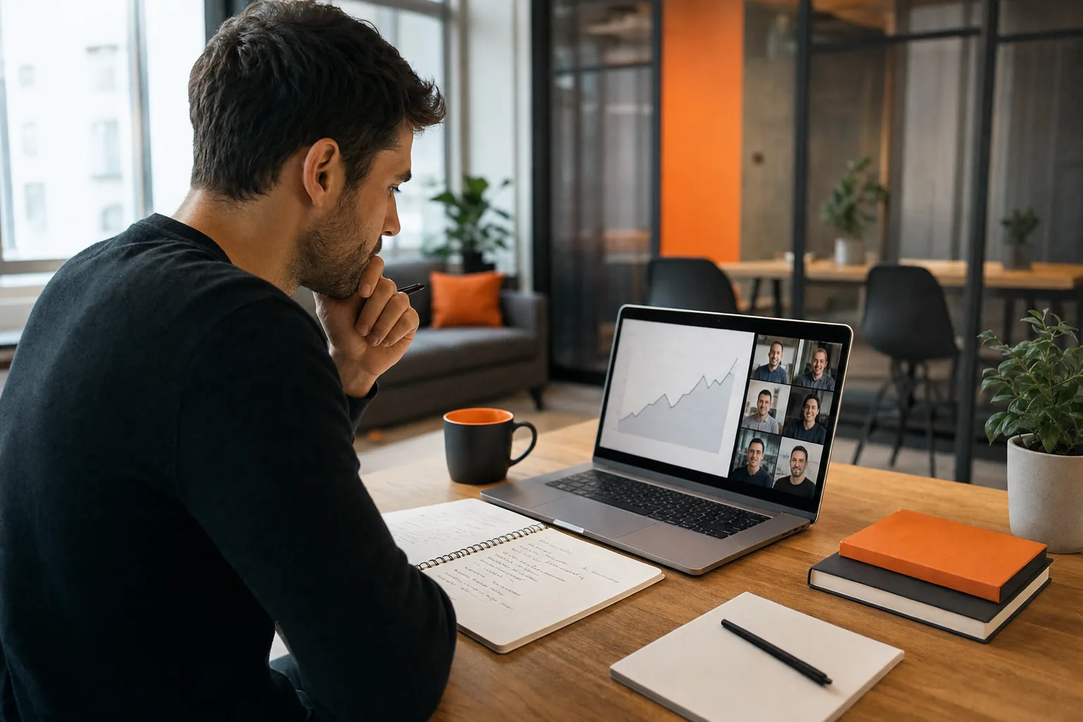 SaaS founder defining goals before joining a mastermind group.