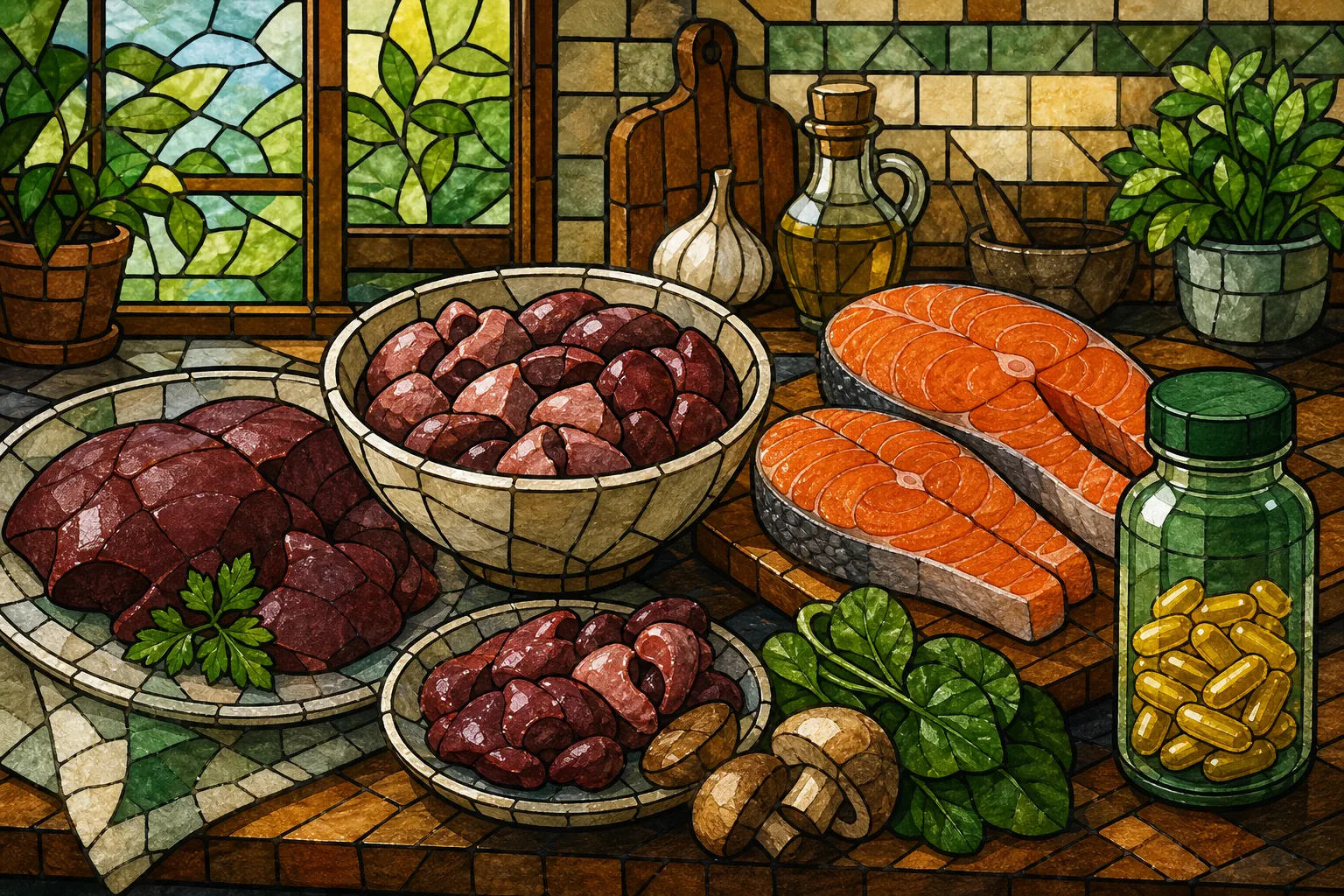 Coenzyme q10 food sources illustration