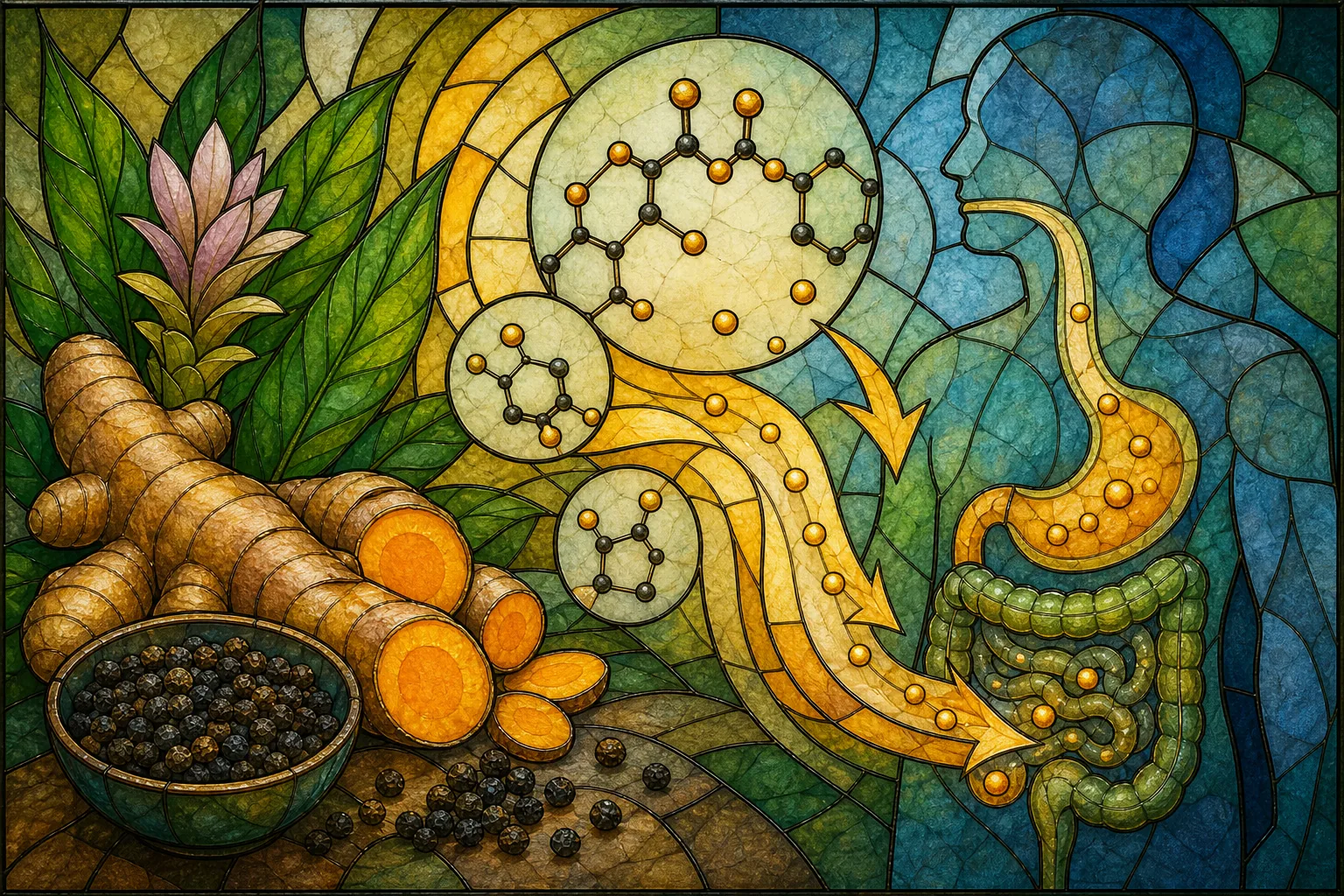 Curcumin bioavailability illustration
