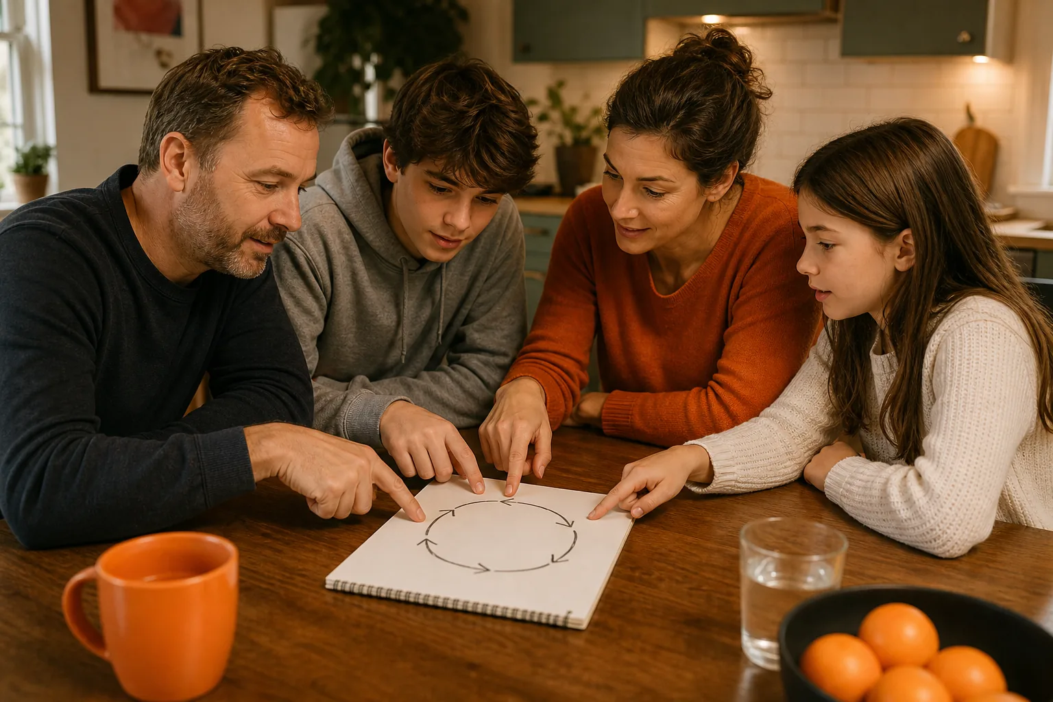 Family mapping conflict cycle together
