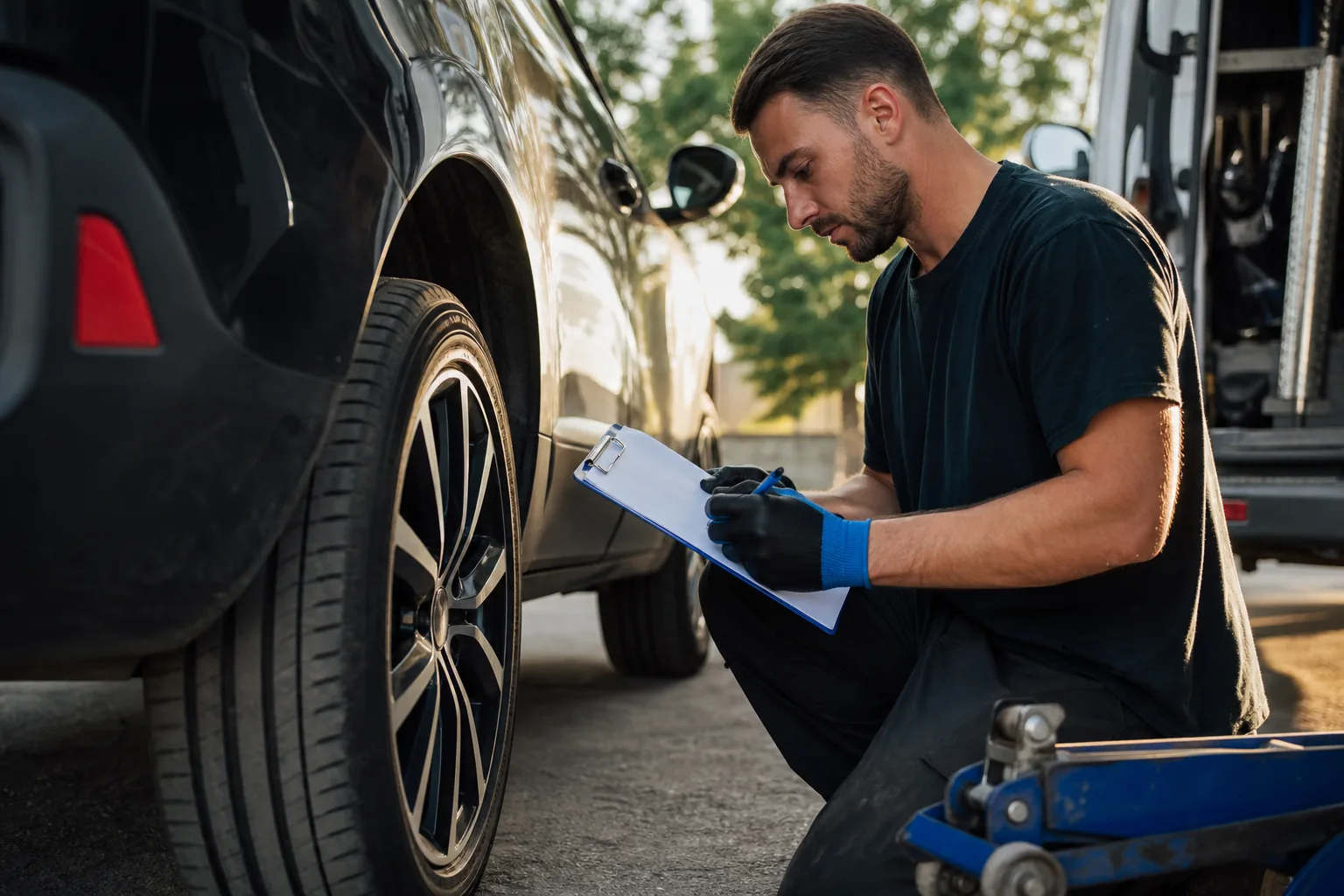 Same day tire replacement Dallas step 5: check the replacement and record the repair