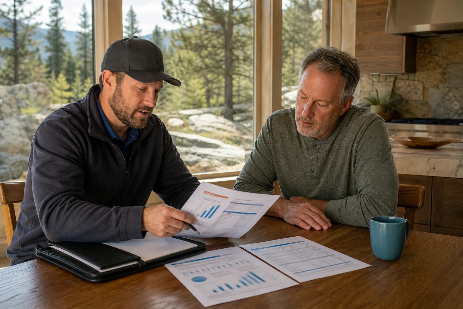 Homeowner reviewing HVAC replacement timing and costs in the Sierra foothills.
