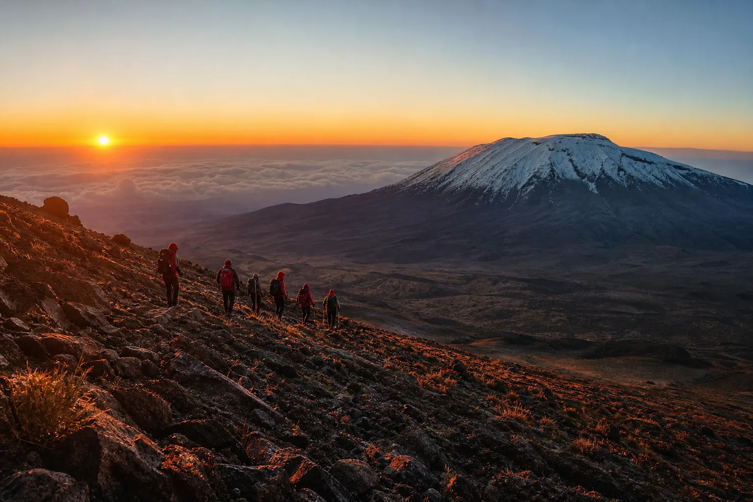 Kilimanjaro climb view